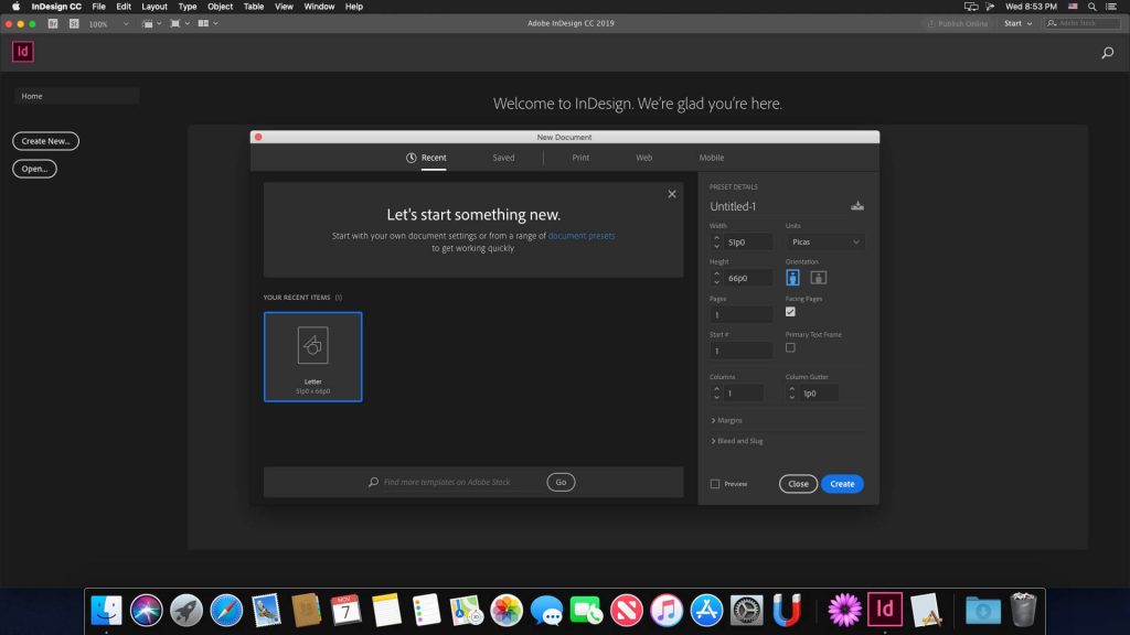 Adobe InDesign CC 2019 for MacOS