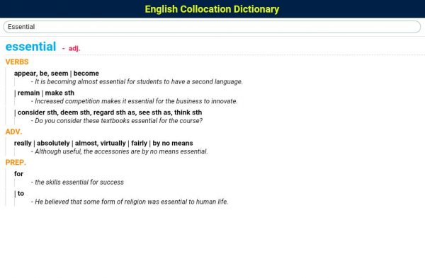 Oxford Collocations Dictionary (Oxford Collocations Dictionary for Learners Of English) The Oxford Collocations Dictionary improves students' accuracy by showing them the words that work together in both British and American English. Using the dictionary develops a better awareness of which words go together and helps students sound more natural. The dictionary is an essential tool for students preparing for the Cambridge ESOL First Certificate or Proficiency Exam, IELTS, or studying other subjects in English which require writing in English e.g. reports for a science subject, economics. Students look up a word they know to find which words are used with it. Each entry is organized around a word and its collocates. The collocates are grouped by part of speech - i.e. verbs that collocate with the entry are listed together. Look up a word to find which words are used with it. The dictionary guides you to the right word combination for your context showing you the most frequently used combinations in both British and American English. 250,000 word combinations and 9,000 noun, verb, and adjective collocations 75,000 examples showing how collocations are used 25 usage notes on collocations shared by words such as seasons, currencies, and language Pop-up definition and real voice spoken pronunciation for every word in the dictionary 17 pre-loaded topics contain useful word lists you can add to or edit Create and organize your own lists of favourite words Alphabetical index makes it easy to find collocates for any word in the dictionary ‘Did you mean…?’ function and wildcard search allow you to find a word even if you don’t know the spelling View your History to see the last 100 words you looked up Product details OS Installation Support: Windows XP, 7, 8, 10 Series: Oxford Collocations Dictionary for Learners Of English Paperback: 992 pages Publisher: Oxford University Press; New edition (May 5, 2009) Language: English ISBN-10: 9780194325387 ISBN-13: 978-0194325387 ASIN: 0194325385