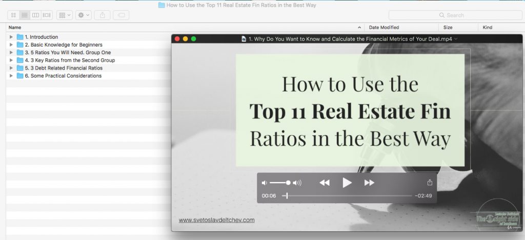 How to Use the Top 11 Real Estate Fin Ratios in the Best Way Course Screenshot