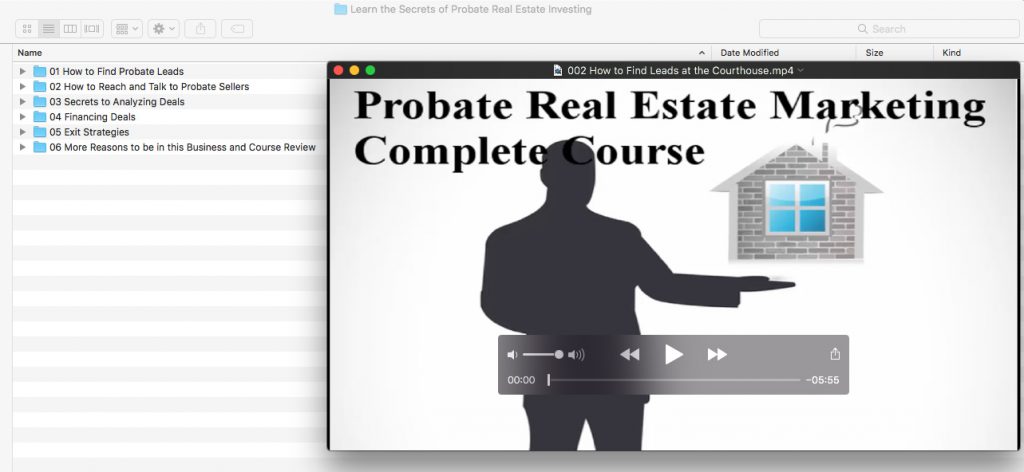 Learn the Secrets of Probate Real Estate Investing Course Screenshot