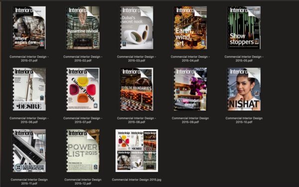 12 Magazine of Commercial Interior Design Bundle