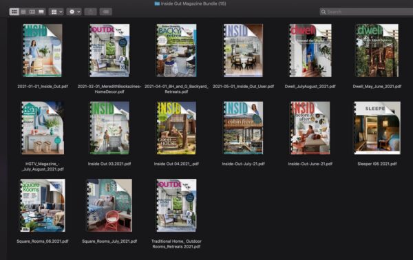 15 Magazine Bundle of Inside Out Home & Interior Design