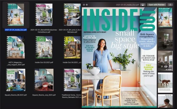 15 Magazine Bundle of Inside Out Home & Interior Design