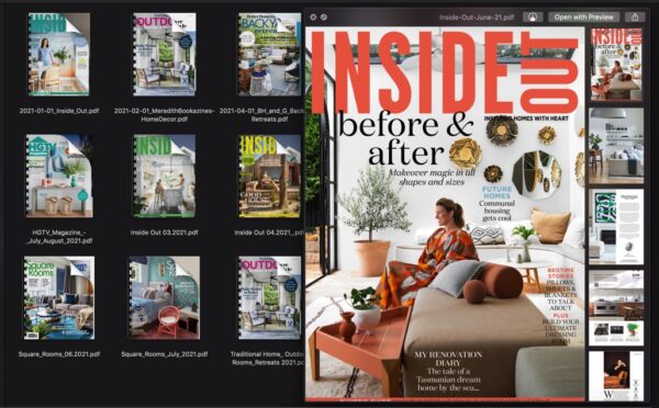 15 Magazine Bundle of Inside Out Home & Interior Design