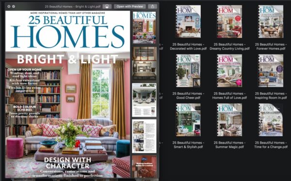 25 Beautiful Homes Magazine Bundle