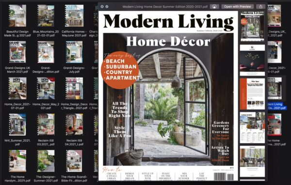 45 Modern Living, Home Design & Decor Magazine Bundle