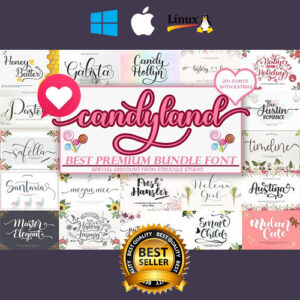 Candyland Best Premium Font Bundle (23 Premium Fonts)
