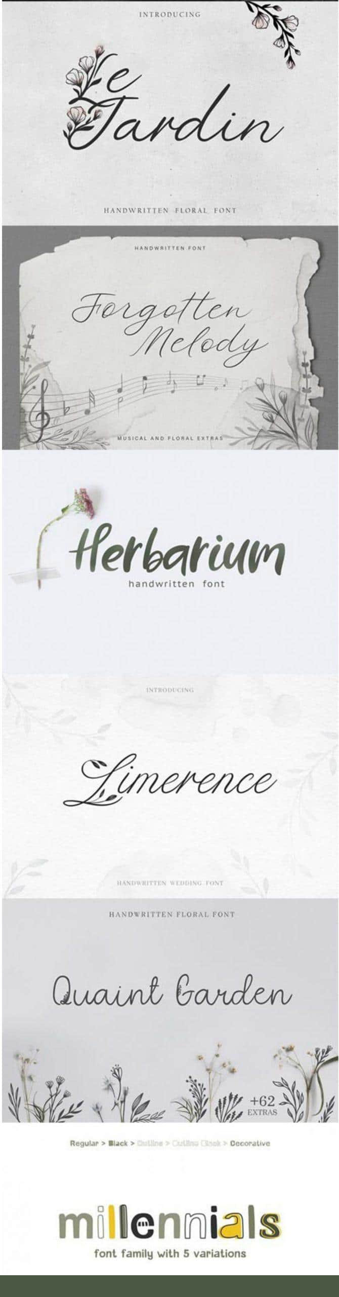 CreativeMarket Handwritten Font BUNDLE
