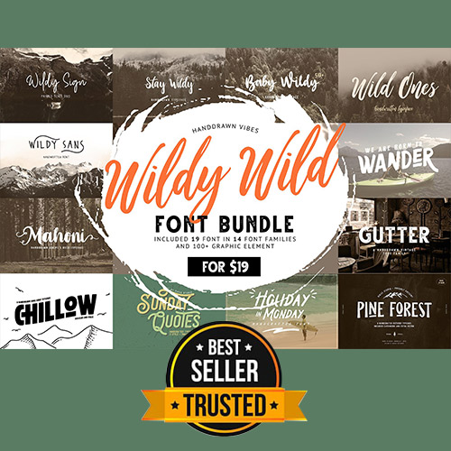 Wildy Wild Font Bundle [19-Fonts]
