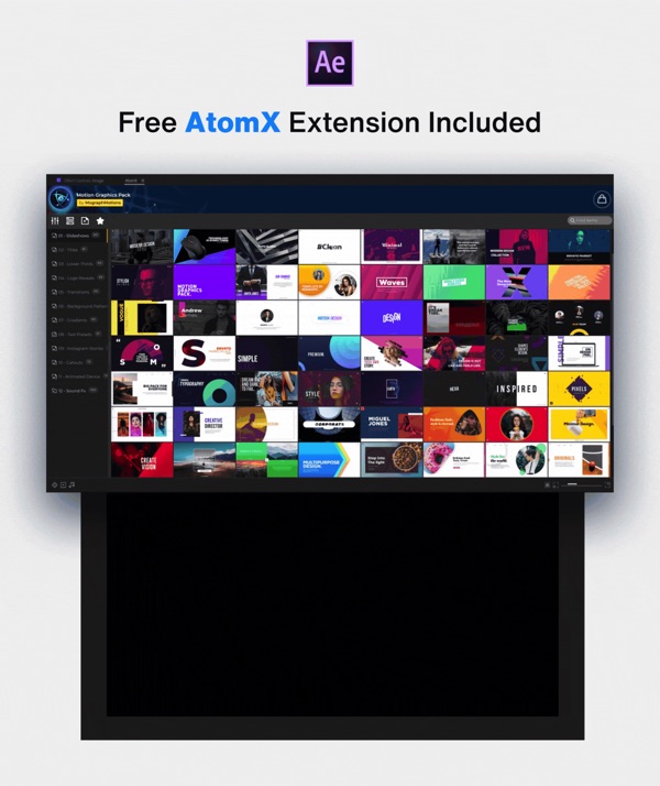 AtomX Motion Graphics Pack 550+ Animations Pack