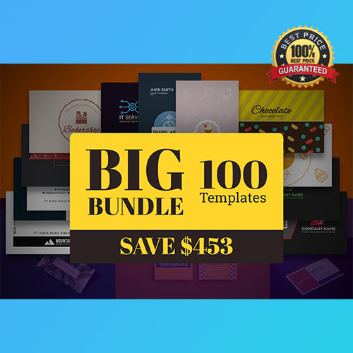 100 Business Card Template Bundle[Photoshop]