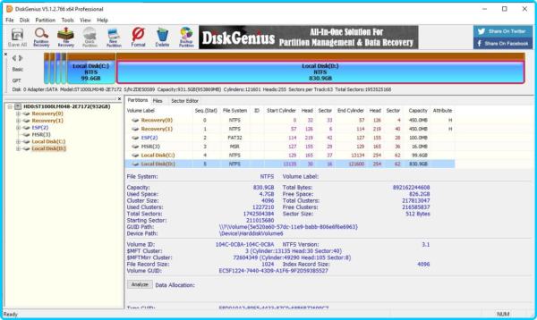DiskGenius Professional 5 Full Version for Windows (Updated 2022)